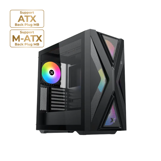 GAMDIAS EN46737 Xصندوق كمبيوتر با الون الاسود