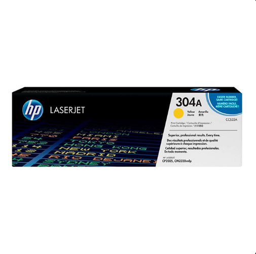 **خرطوشة HP 304A صفراء أصلية (CC532A) – لأداء طباعة احترافي مع طابعات HP CP2025 وCM2320**حبر طابعة HP اصفر اصلي 304A -532