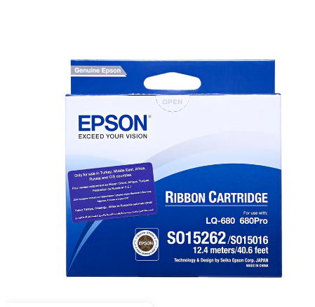 **شريط حبر إبسون الأصلي LQ-680 – طباعة احترافية تدوم حتى 2 مليون حرف!**حبر طابعة ابسون AVE- TECH LQ680
