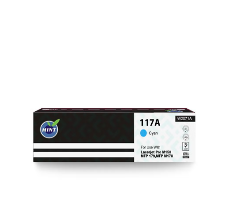حبر أزرق Mint 117A (W2071A) – بديل اقتصادي عالي الجودة لطابعات HP Color Laser 150 / 178 / 179حبر طابعة ازرق 117A-W2071A AVE-TECH