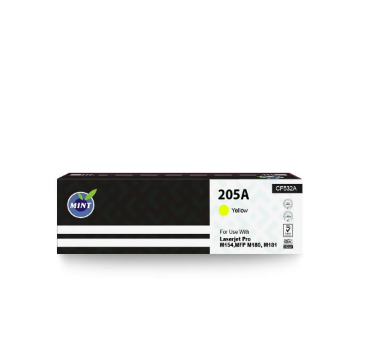 حبر أصفر Mint 205A (CF532A) عالي السعة – متوافق 100% مع طابعات HP LaserJet M154 / M180 / M181 – ضمان الجودة من UnitedSystemsحبر طابعة اصفر 205A-532A AVE-TECH