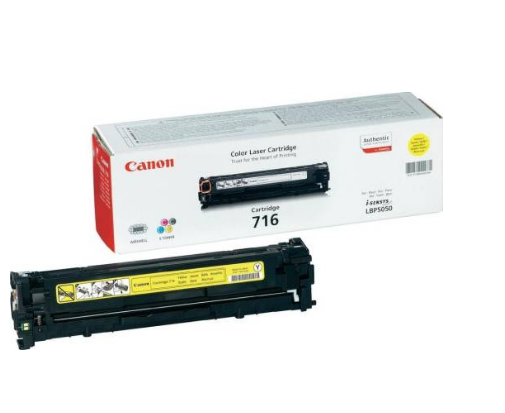 خرطوشة كانون الأصلية Canon 716 صفراء – 1500 صفحة | متوافقة مع i-SENSYS LBP5050 / MF8050Cn