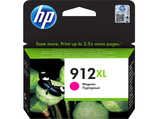 خرطوشة حبر طابعة اتش بي أرجواني أصلي عالي السعة HP 912XL Magenta (3YL82AE)