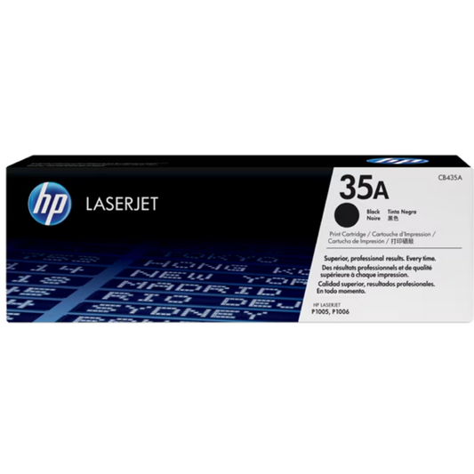 خرطوشة حبر HP CB435A أصلية – أسود | 1500 صفحة | متوافقة مع LaserJet P1005 / P1006 | توصيل سريع من UnitedSystemsحبر HQ 35A