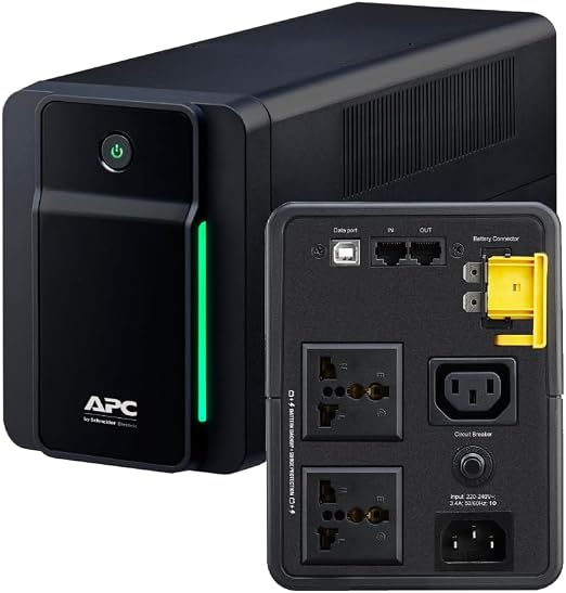 جهاز منظم ومزود احتياطي للطاقة APC Back-UPS 750VA بقوة 410 وات | حماية من ان دفاع التيار المتردد | موديل BX750MI-MS