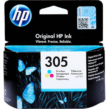 "خرطوشة حبر أصلية HP 305 ثلاثية الألوان – 100 صفحة – متوافقة مع HP DeskJet وENVY | 3YM60AE"