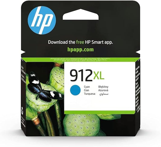 خرطوشة حبر طابعة اتش بي أزرق سماوي أصلي عالي السعة HP 912XL Cyan (3YL81AE)