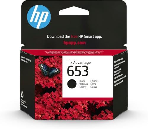 حبر HP 653 أسود أصلي – طباعة نصوص حادة بجودة احترافية | متوافق مع طابعات DeskJet 1210, 2775, 2776, 4175 | شحن سريع من UnitedSystems
