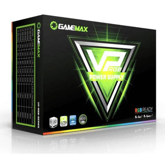 بور سبلاي RGB GAMEMAX 800W GE\GameMax 800W Black Power Supply - VP-800-RGB