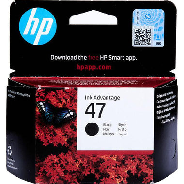 خرطوشة حبر HP 47 أسود أصلية (6ZD21AE) — 1300 صفحة — متوافقة مع طابعة 4828 — UnitedSystems