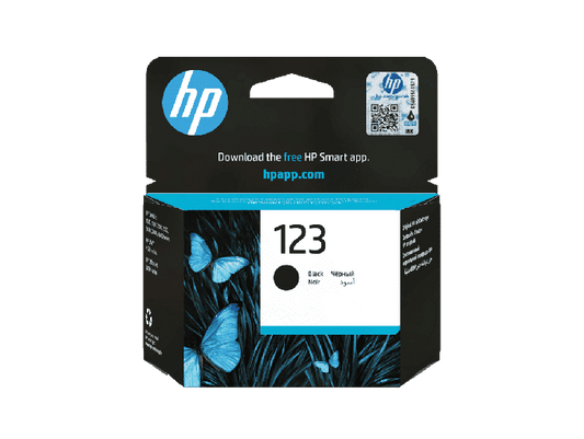 خرطوشة حبر طابعة HP Pi أسود أصلي HP 123 خرطوشة حبر سوداء (F6V17AE)
