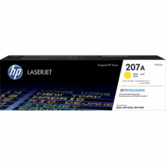 خرطوشة حبر ليزر إتش بي أصفر أصلي HP 207A Yellow (W2212A) لطابعات Color LaserJet Pro