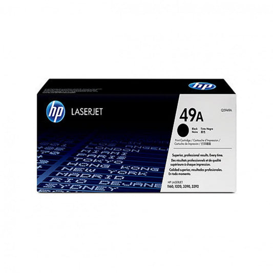 HP Q5949A حبر أسود أصلي | 2500 صفحة | متوافق مع LaserJet 1160, 1320, 3390 | UnitedSystemsحبر HQ 49A