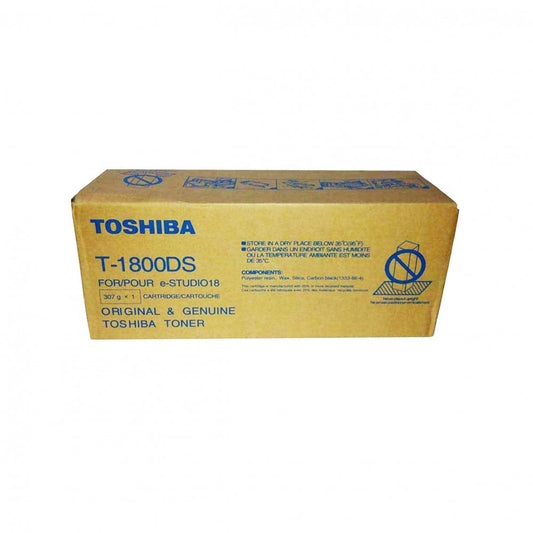خرطوشة حبر ليزر توشيبا الأصلية T-1800DS-S (أسود) تطبع حتى 6000 صفحة، متوافقة مع طابعات e-STUDIO18/E-18. جودة عالية، ضمان أصالة، وشحن سريع من UnitedSystems.