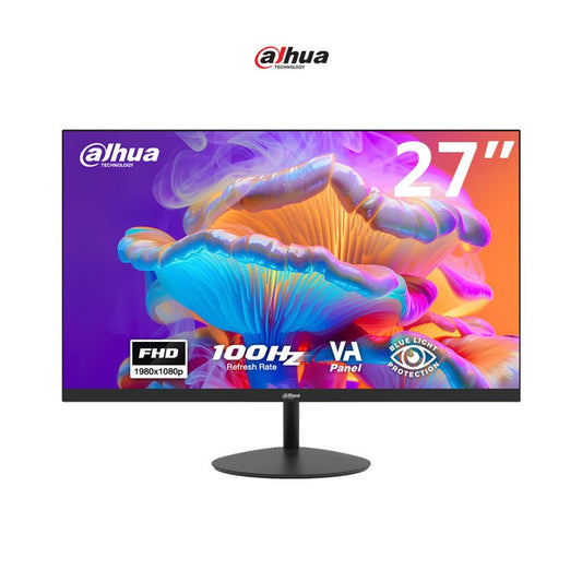 شاشة دهوا DAHUA MORNITOR 27 شاشة داهوا مقاس 27 بوصة فئة LED VA | دقة Full HD | معدل تحديث 100 هرتز انسيابي | سماعات أذن لأجهزة الكمبيوتر متعددة الحواف نحيفة - United Systems