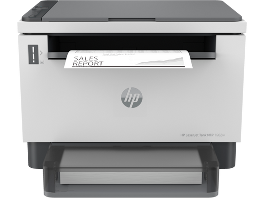 طابعة HP LaserJet Tank MFP 1602w اللاسلكية | متعددة الوظائف (طباعة/نسخ/مسح) | تعبئة حبر مسبقة لـ 5000 صفحة | اقتصادية للمكاتب والعمل عن بُعد