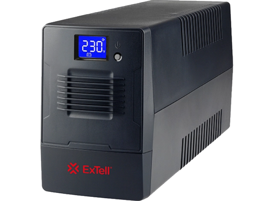 جهاز منظم ومزود احتياطي للطاقة ExTell Atom 800VA مدخل 480W | شاشة LCD ومستقر AVR | الموديل EATM-800CD