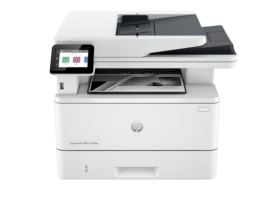 طابعة ليزر اسود اتش بي PRINTER HP LJ MFP 4103DWطابعة إتش بي LaserJet Pro MFP 4103dw ليزر أحادية | سرعة 42 صفحة/دقيقة + مسح مزدوج تلقائي + شبكة +