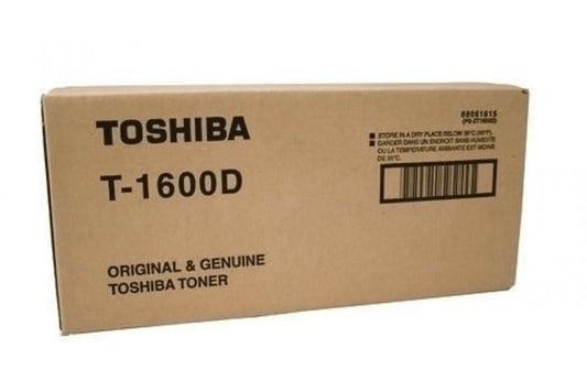 خرطوشة حبر توشيبا الأصلية T-1600 أسود – سعة 60,100 صفحة – متوافقة مع e-STUDIO160 / 200 / 16