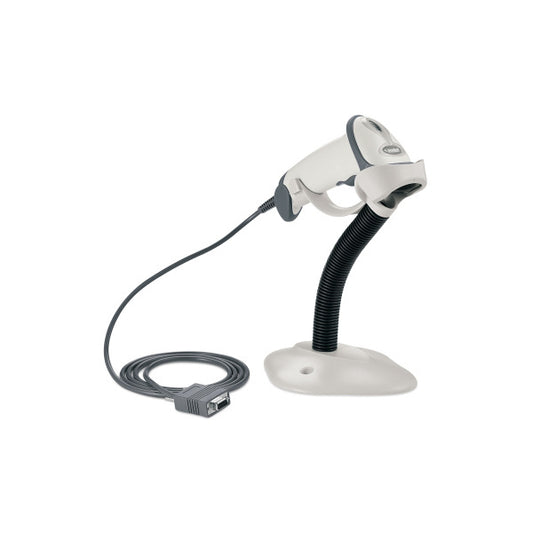 طقم قارئ باركود ليزر سلكي Zebra LS2208 1D مع حامل ذكي Intellistand (النسخة الأصلية للشرق الأوسط)