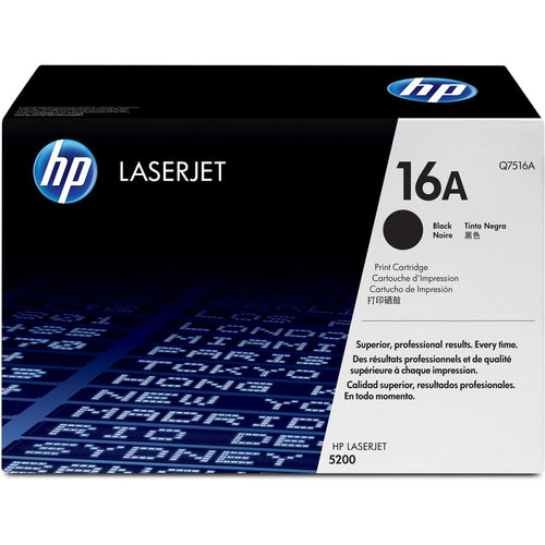 خرطوشة حبر HP أصلية 16A Q7516A – سعة 12,000 صفحة | متوافقة مع LaserJet 5200/4350 | صُنعت في اليابان