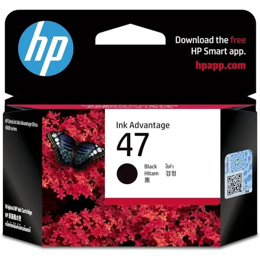 خرطوشة حبر طابعة إتش بي أسود أصلي صلية HP 47 Black Ink Advantage Ultra