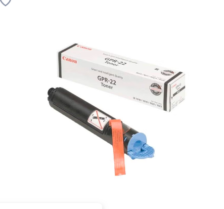 **خرطوشة حبر كانون الأصلية GPR-22 / C-EXV22 – أسود – تصلح لـ IR1018 حتى IR5075 – طباعة تصل إلى 48,000 صفحة**