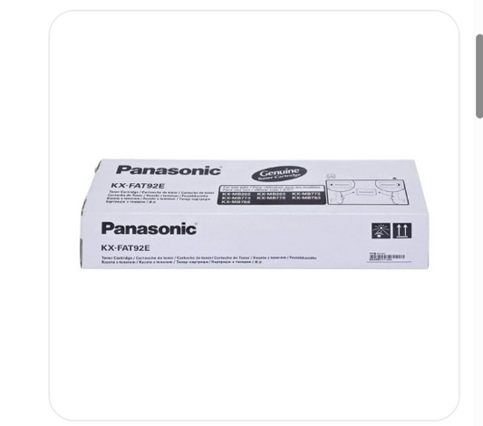 خرطوشة حبر أصلية من باناسونيك KX-FAT411 – فيلم حبر أسود متوافق مع طابعات KX-MB262/772/788. طباعة واضحة، إنتاجية تصل إلى 300 صفحة، وأداء مضمون. اشترِ الآن من UnitedSystems!