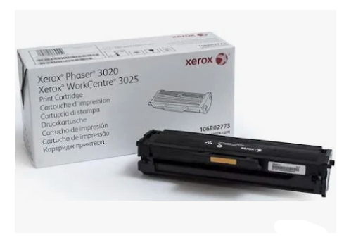 خرطوشة حبر أسود أصلية من Xerox (106R02773) تصلح لـ Phaser 3020 وWorkCentre 3025. طباعة حتى 1500 صفحة. أصلية 100% – توصيل سريع من UnitedSystems.
