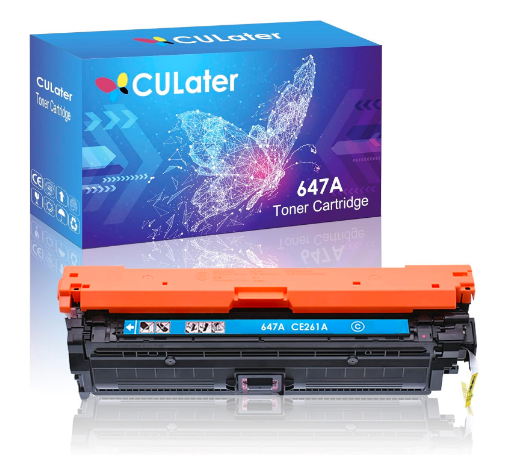 خرطوشة حبر سيان مُعاد تصنيعها من CULater (TONER MKS) لموديلات HP CE261A / 647A. طباعة احترافية، شريحة ذكية، ضمان استرداد. اطلب الآن من UnitedSystems!حبر طابعة 647A-263A TONER MKS
