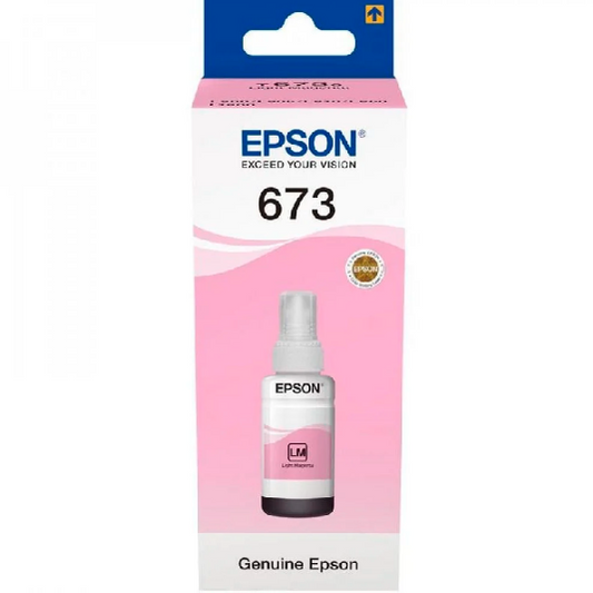 **قارورة حبر أرجواني 70 مل أصلي – متوافق مع إبسون L800/L805/L810/L850/L1800 | طباعة فوتوغرافية احترافية من UnitedSystems**حبر طابعة ابسون احمر  فاتح L800 LM 70M- T673