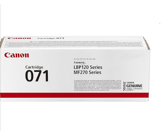 **خرطوشة كانون أصلية 071 (5645C002) أسود – 1200 صفحة – متوافقة مع LBP122dw / MF272dw / MF275dw**