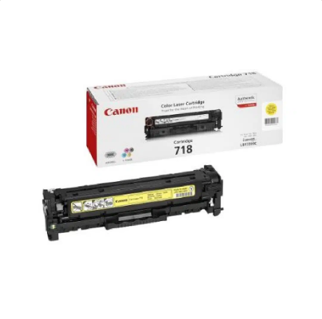 **خرطوشة حبر ليزر كانون 718 أصفر أصلية – طباعة احترافية بألوان زاهية حتى 2900 صفحة**