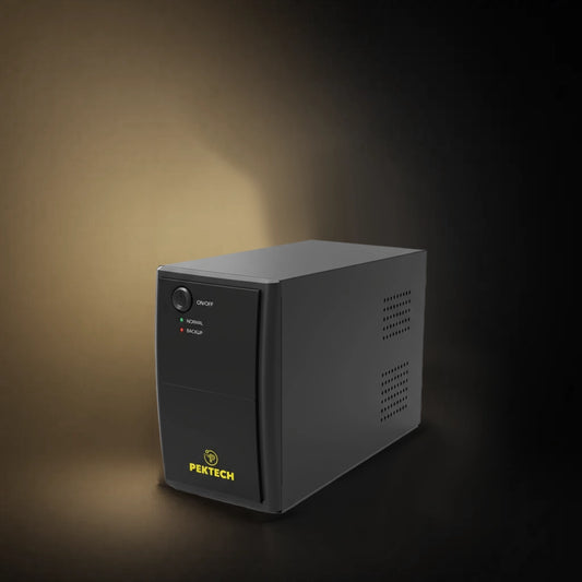 جهاز منظم ومزود الطاقة الاحتياطي بيتكيك PEKTECH 1500VA بقوة 900 واط | مستقر AVR وبطارية مزدوجة | موديل PT-F1500-LED