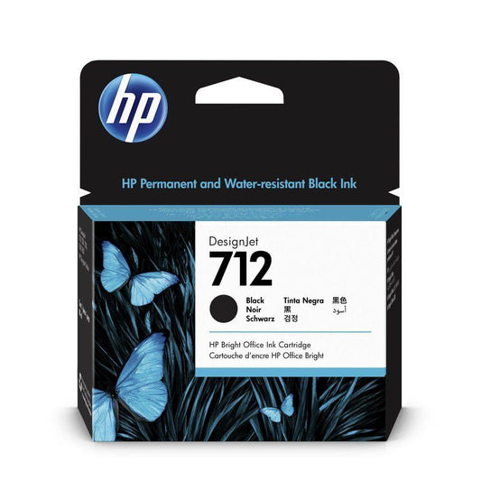 خرطوشة حبر بلوتر إتش بي أسود أصلي عالي السعة HP 712 Black DesignJet (3ED70A) 80ml