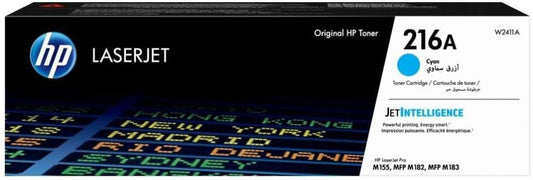 **حبر HP 216A Cyan أصلي | W2411A سماوي | حتى 850 صفحة | متوافق مع M155, M182, M183 | UnitedSystems**