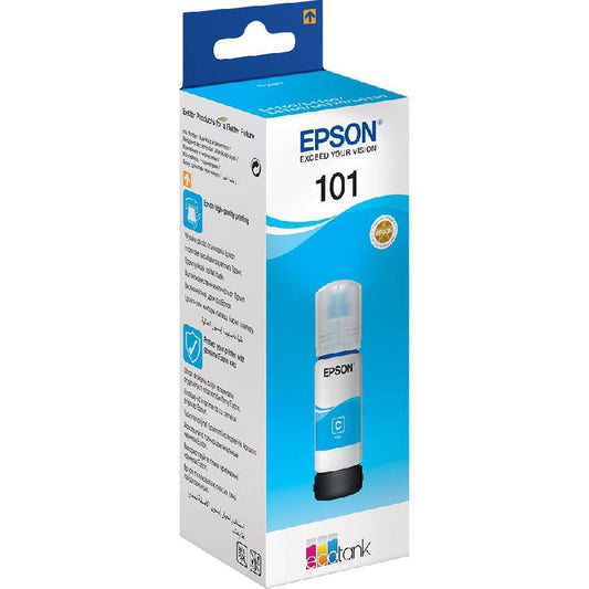 ✅ حبر أصلي من إبسون – C13T03V24A – سماوي (Cyan) – 70 مل – متوافق مع طابعات EcoTank L4150 / L4160 / L6160حبر ابسون ازرق EPSON INK 101