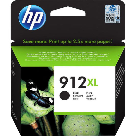 خرطوشة حبر طابعة اتش بي أسود أصلي عالي السعة HP 912XL Black (3YL84AE)