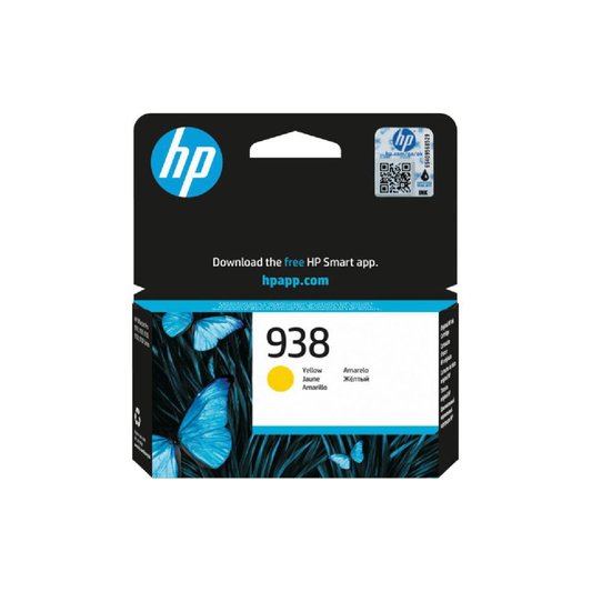 خرطوشة حبر أصلية HP 938 أصفر (4S6X7PE) – حتى 800 صفحة | متوافقة مع OfficeJet Pro 9120/9130/9730 | أصلية 100% من UnitedSystems