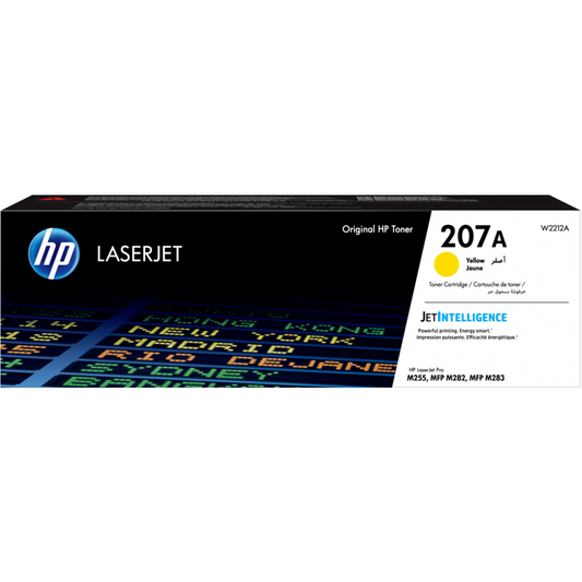 خرطوشة حبر HP 207A أصفر أصلية | W2212A | تصل إلى 1250 صفحة | متوافقة مع M255/M283/M282 | UnitedSystems