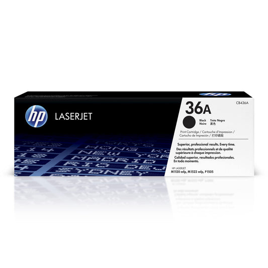خرطوشة تونر HP 36A أصلية CB436A – أسود | تطبع حتى 1600 صفحة | متوافقة مع HP LaserJet M209, M211, M234, M236حبر HP36A  أسود أصلي