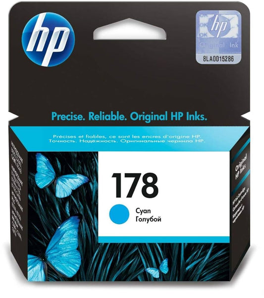 خرطوشة حبر HP أصلية CB318HE – سيان (أزرق سماوي) – تغطي حتى 200 صفحة – ضمان الجودة من UnitedSystemsحبر Hp أصلي أزرق 178