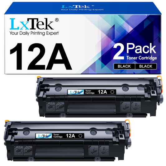 🖨️ عبوة من 2 خرطوشة حبر Tino متوافقة مع HP 12A Q2612A – أسود | تصل إلى 3000 صفحة لكل واحدة | لطابعات HP LaserJet 1020, 1018, M1005, M1319F وغيرها
