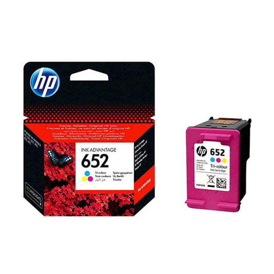 🖨️ خرطوشة حبر HP 652 ثلاثية الألوان أصلية | حتى 1100 صفحة | متوافقة مع جميع طابعات ديسك جيت إنك أدفانتج | ضمان الأصالة من UnitedSystems