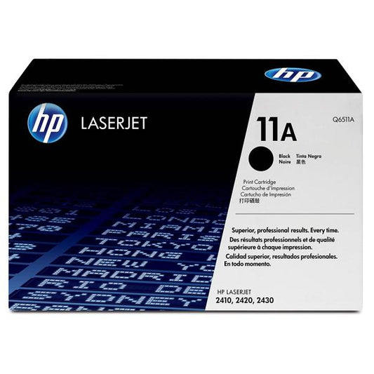 **خرطوشة حبر HP 11A Q6511A أصلية أسود – تنتج حتى 6000 صفحة | متوافقة مع HP LaserJet 2420, 2430 | توصيل سريع من UnitedSystems**
