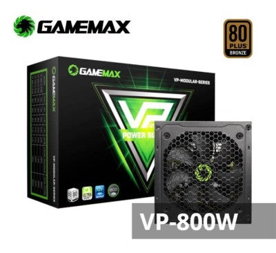 بور سبلاي RGB GAMEMAX 800W GE\GameMax 800W Black Power Supply - VP-800-RGB
