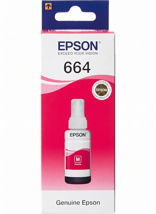 زجاجة حبر إبسون أصلي Epson 664 (أرجواني/سماوي) عالي الإنتاجية لطابعات EcoTank