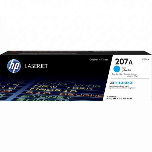 خرطوشة حبر ليزر إتش بي أزرق سماوي أصلي HP 207A Cyan (W2211A) لطابعات Color LaserJet Pro