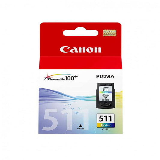 خرطوشة حبر طابعة كانون ملون أصلي Canon CL-511 Tri-Color PIXMA (2972B001)