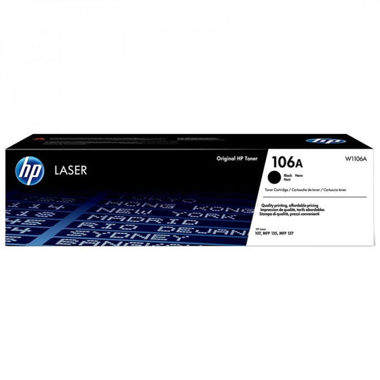 ### **خرطوشة حبر ليزر أصلية HP 106A أسود (W1106A) – تصل إلى 1000 صفحة | متوافقة مع HP Laser 107a, 107w, MFP 135w, 137fnw | UnitedSystems**حبر اتش بي  UP 106A